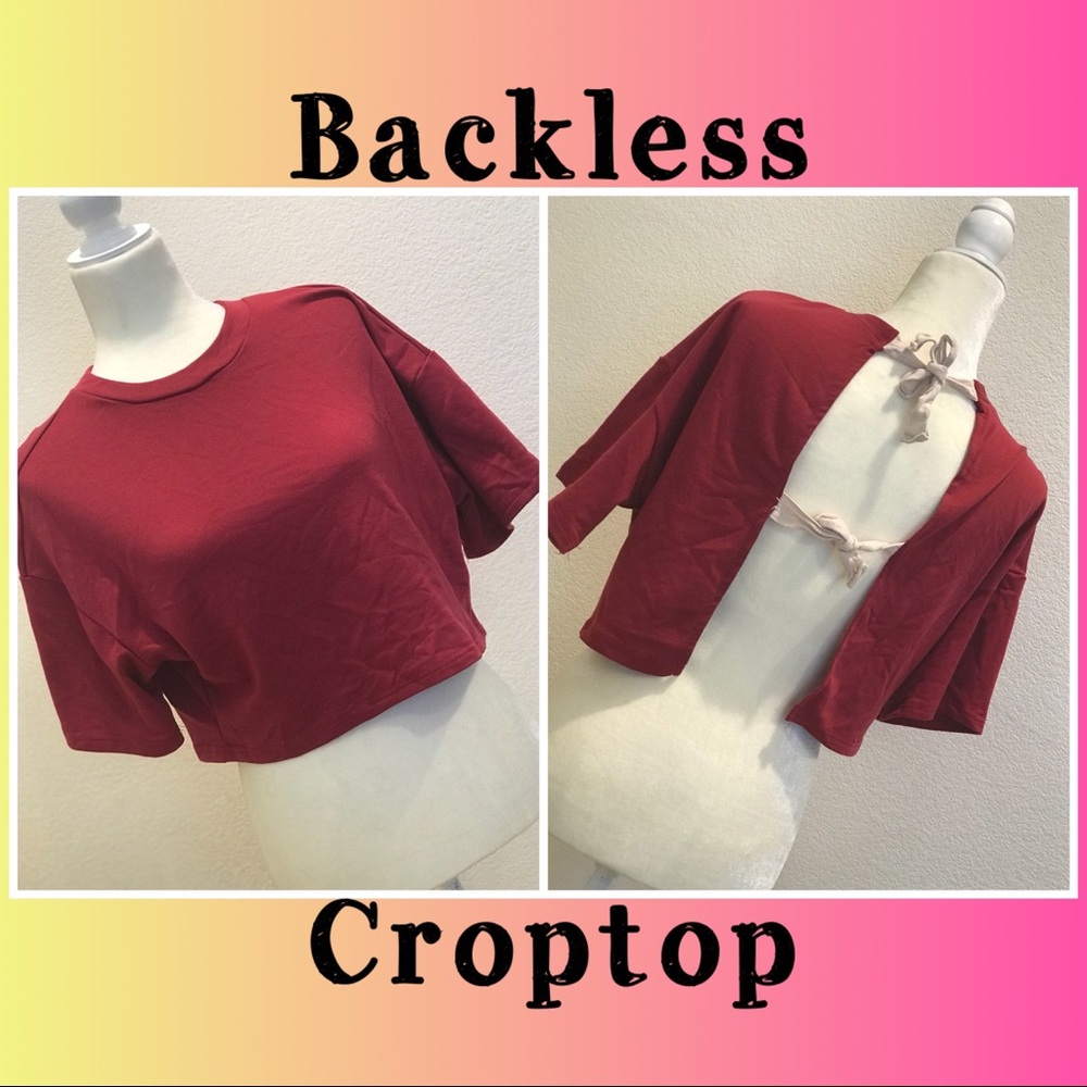 Trendy backless Crop Top Shirt